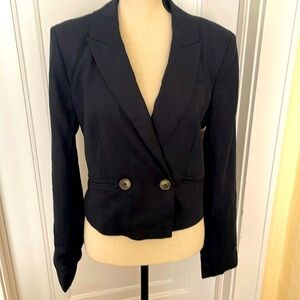 Jason Wu NWT Linen Navy Blue Linen Blazer Size L